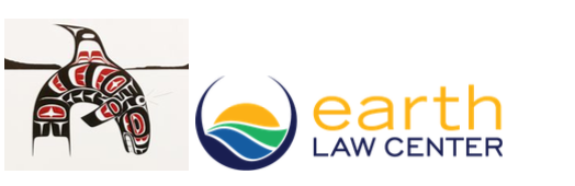 Lummi tribal members Squil-le-he-le (Raynell Morris) and Tah-Mahs (Ellie Kinley) announce partnership with Earth Law Center for legal representation.