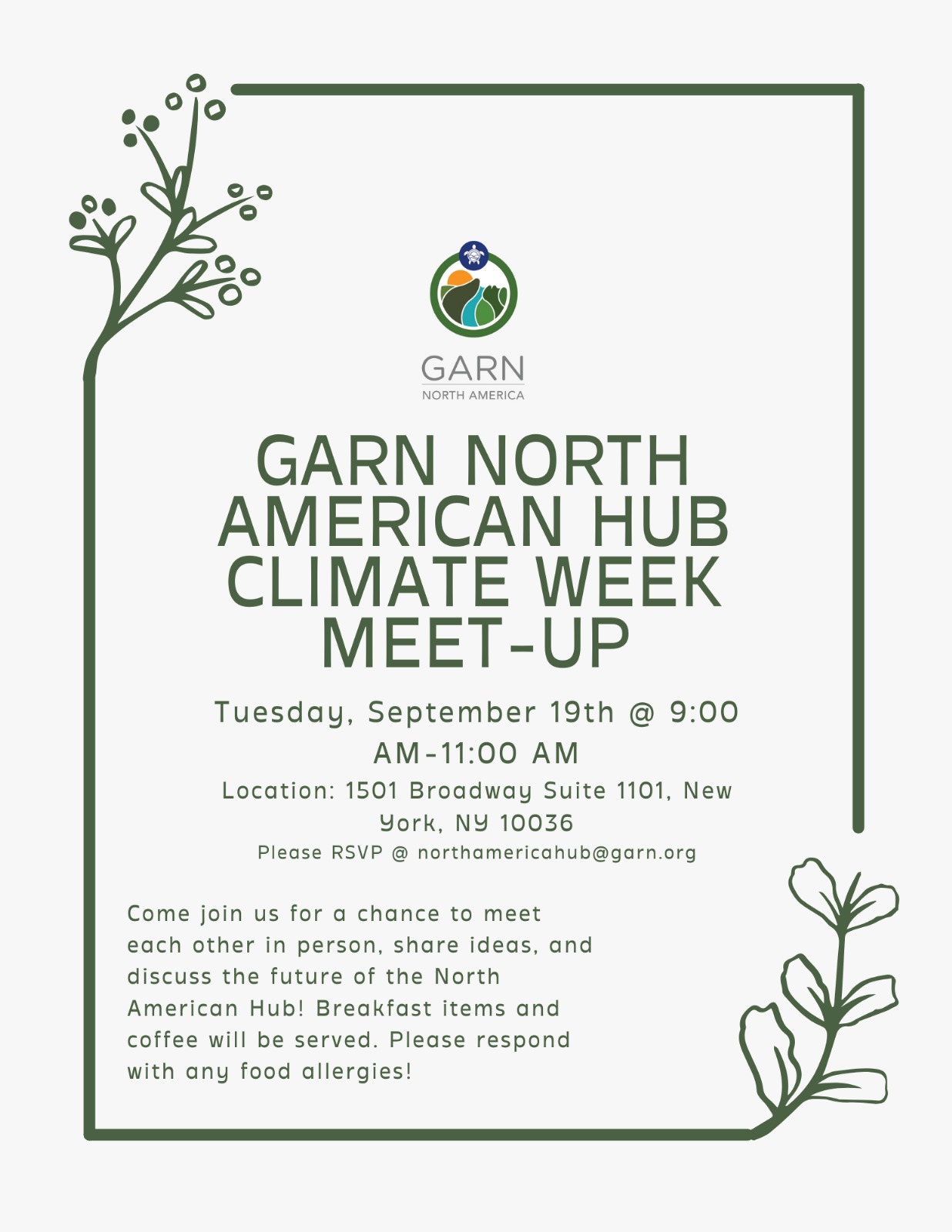GARN North American Hub Climate week meet-up