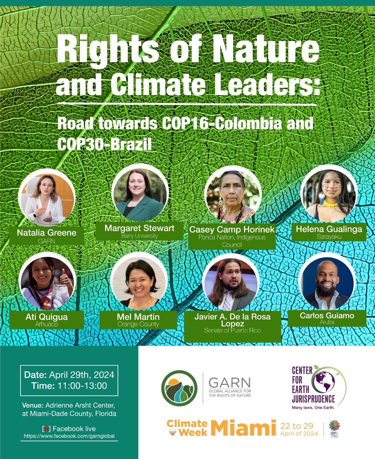 Rights of Nature and Climate Leaders: Road towards COP16-Colombia and COP30-Brazil
